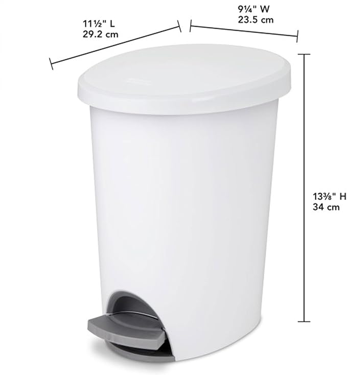 Papelera Sterilite 2.6 Gal. Ultra StepOn