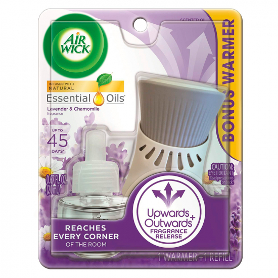 Kit Ambientador Eléctrico Con Aceite Fragancia Lavanda y Manzana Air Wick