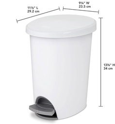 [L-00032] Papelera Sterilite 2.6 Gal. Ultra StepOn