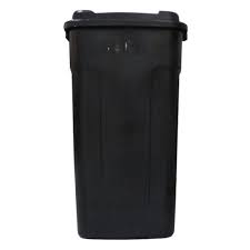 Papelera Plastica Negra Rubber Maid 55GL